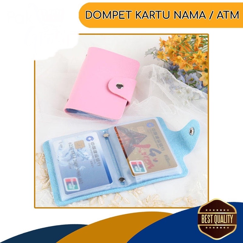 Dompet Kartu ATM isi 24 / Dompet Kulit Kartu Nama / Card Clip / Tempat Kartu Kulit