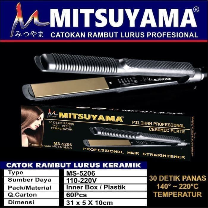 MH - catok penglurus rambut - catokan ceramic - catok mitsuyama MS5206