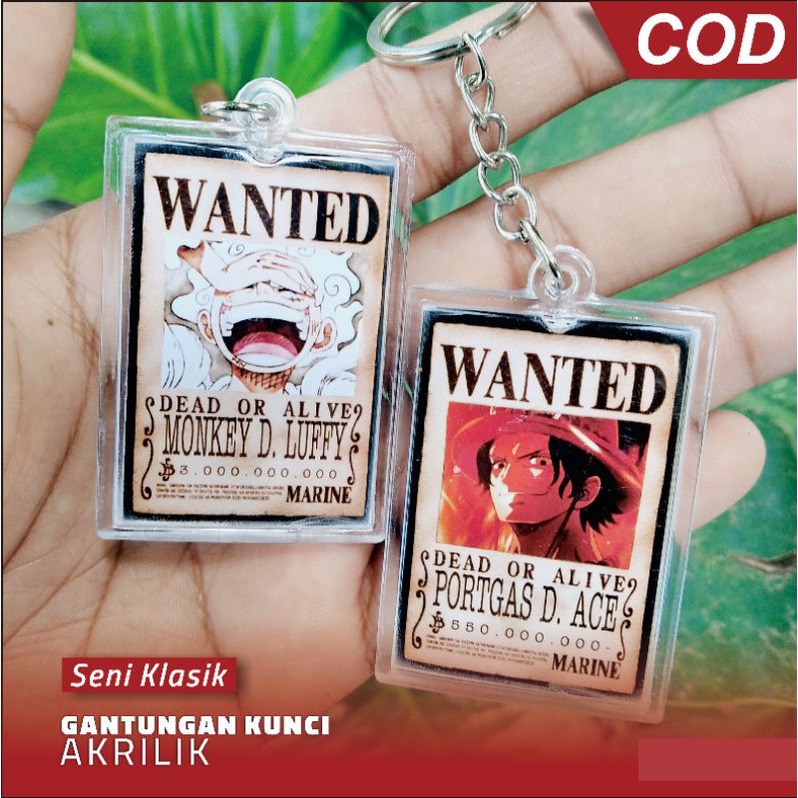 Ganci Bounty One Piece Akrilik /Ganci Akrilik/Gantungan Kunci Akrilik/Luffy/Zoro/One Piece/Ganci Pre