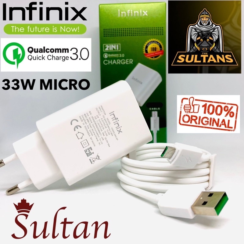 CHARGER / TC / CASAN INFINIX 33W FAST CHARGING ORI 99% MICRO &amp; TYPE C PACKING IMPORT/Charger Infinix Fast Charging 3A 33W ORIGINAL Micro USB