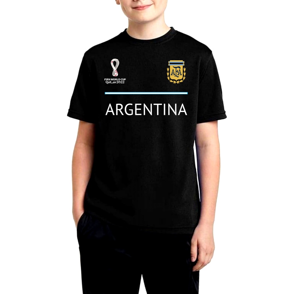 Baju kaos anak piala Dunia Qatar 2022 argentina