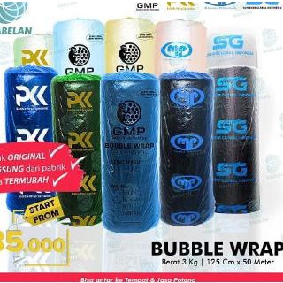 

Bubble Wrap Merek SIP roll 125 cm x 50 Meter - Bening, 2 koma 4kg
