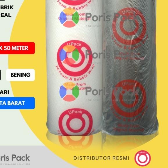 

Bubble Wrap UPack 125 cm x 50 Meter 2,3 kg - 3kg, Bening