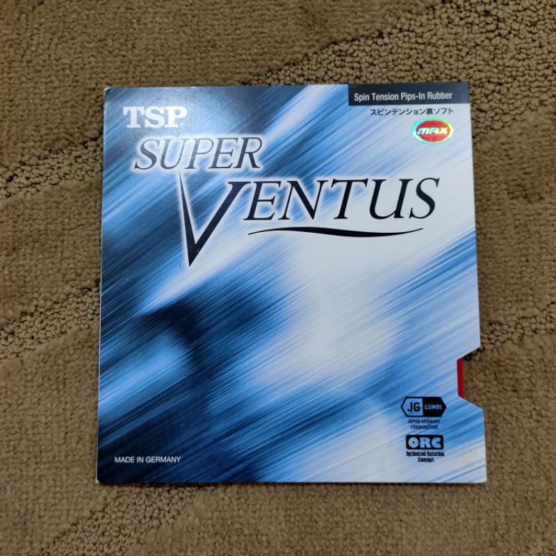 Karet Tenis Meja TSP Super Ventus Merah Max Ex-Cut Baru Gak Jadi Pakai