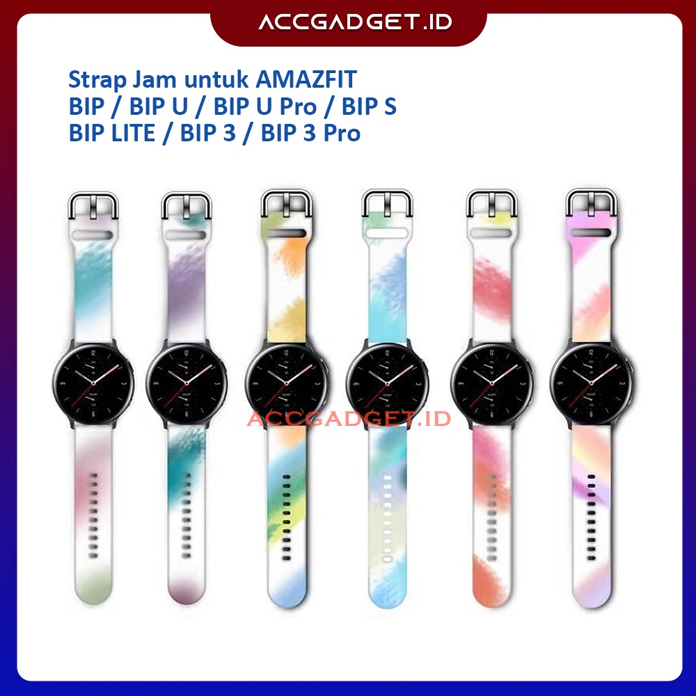 Strap Tali Jam Untuk Smartwatch Amazfit Bip / Bip Lite / Bip U / Bip U Pro / Bip S / Bip 3 / Bip 3 Pro - ACR1 Rainbow Silicone Strap