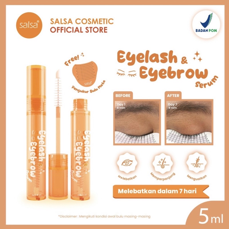 Salsa Eyelash &amp; Eyebrow Serum - Serum Bulu Mata Menebalkan dan penumbuh bulu mata