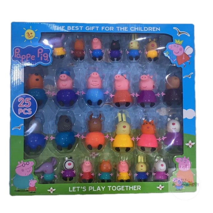 Mainan anak Peppa Pig Family Keluarga Peppa Pig Figure set lengkap