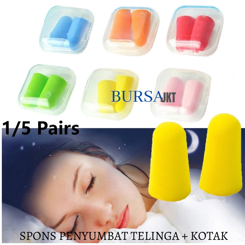 SPONS / BUSA PENYUMBAT TELINGA UNTUK PEREDAM SUARA SET ISI 2 PC
