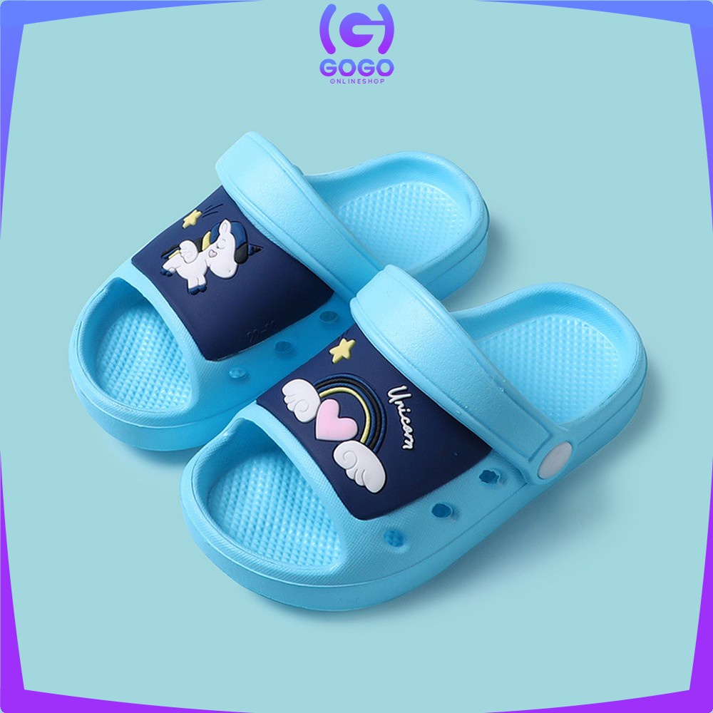 GOGO-S10 Sandal Selop Karakter Sendal Slop Karet Anak Sandal Slop Eva Model Tali Belakang Anak Impor