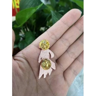 Genshin Impact Cute Character Hard Enamel Pin - Rose Gold part II - bennet