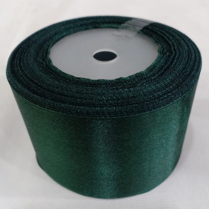 

Pita satin hijau botol 1.5 inch 4cm Per roll
