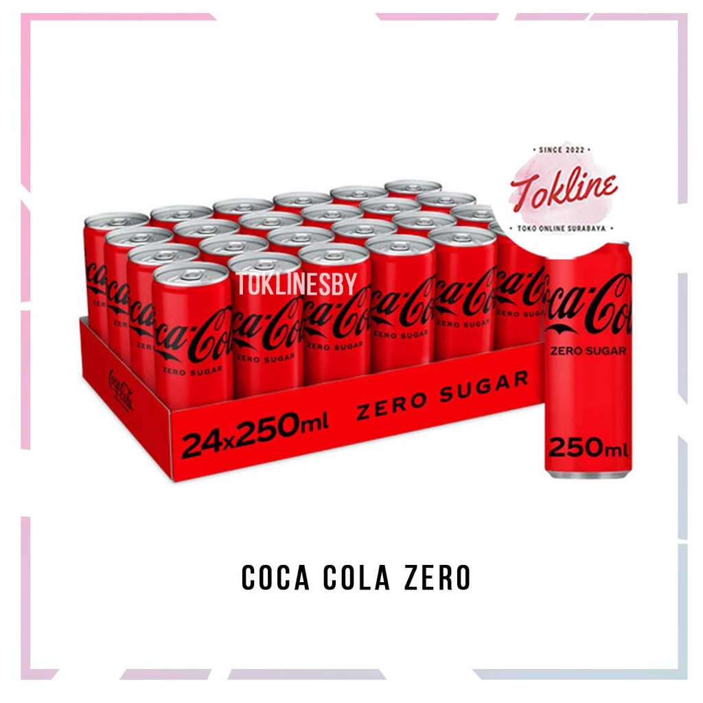 

[ 1 Karton isi 24 pcs ] COCA COLA COCACOLA ZERO 250ML