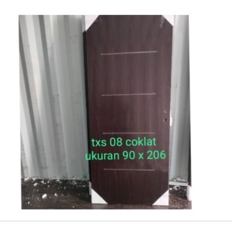 Pintu Baja dan Kusen Baja TXS08 Coklat
