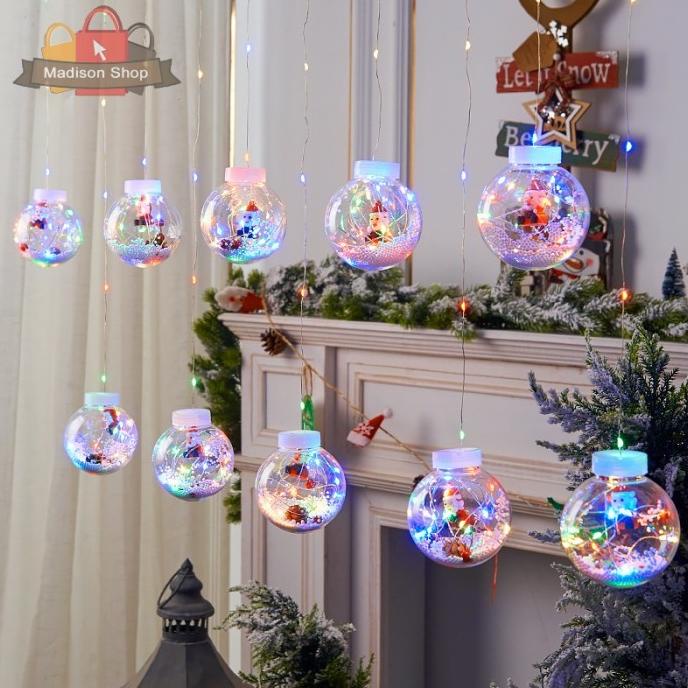 

BEST QUALITY - BOLA NATAL TRANSPARAN LED LIGHT CHRISTMAS GIFT DEKORASI LAMPU SANTA 3M