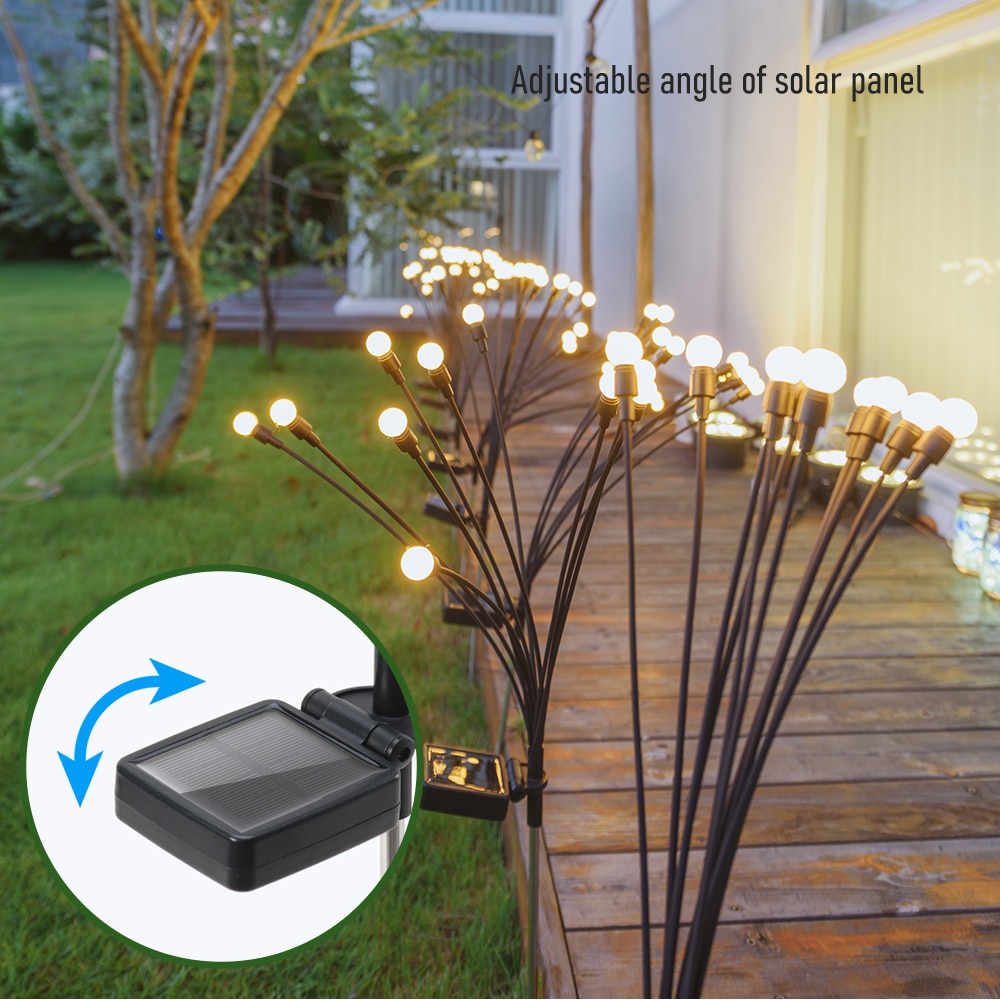 Lampu tenaga surya/Lampu Tumblr surya Outdoor Lampu Natal Hias Dekorasi Taman Lampu Lanskap Kembang Api Firefly Lawn Lampu Rumah Negara Teras Balkon Dekorasi Lampu