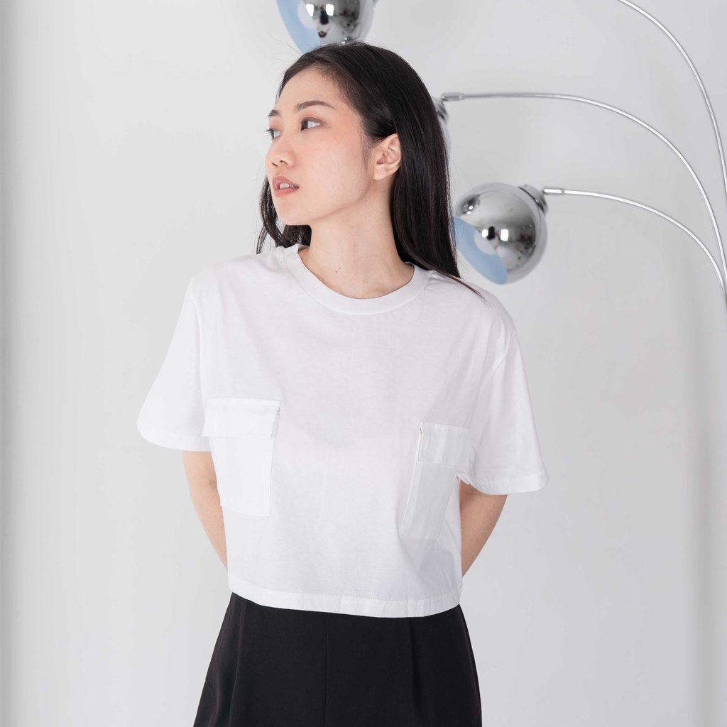 (COD) OH Fashion Kitty Crop Top Batwing Pocket #2662 (ZARA)