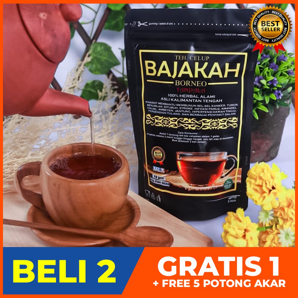 [TERLARIS] TEH BAJAKAH ASLI (BELI 2 GRATIS 1) + FREE 5 POTONG, Kualitas Terbaik Akar Bajakah Original