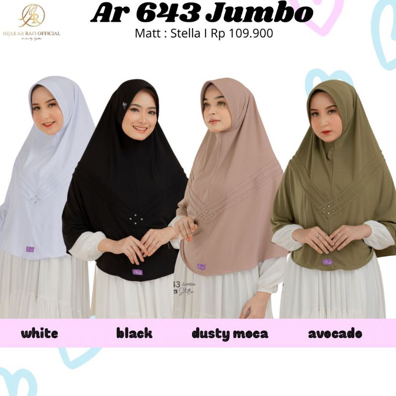 AR 643 Jumbo Kerudung Instan Arrafi