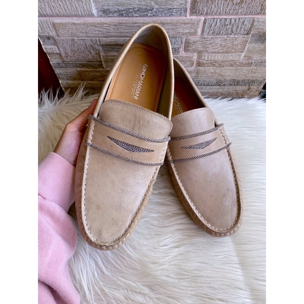 PSPGN.CO | ORIGINALS BRANDED GINO MARIANI IN CREAM SEPATU PRIA KULIT LOAFER MOKASSIN SLIP ON KASUAL 