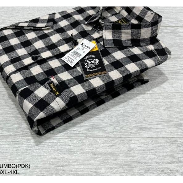 Kemeja Flanel pria JUMBO tangan pendek EMBANO SERDIOLA 2-4XL - art2, XXL