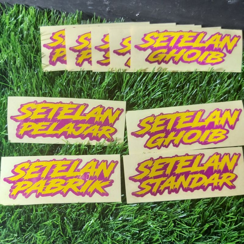 Sticker setelan pelajar Stelan standar Cuting stiker viral bahan timbul reflektive 1pcs