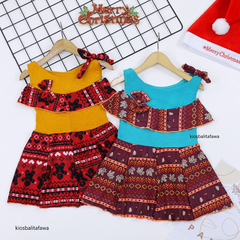 [NATAL] Dress Rachel Bayi - 3 Tahun / Baju Kensi Anak Perempuan Gaun Pesta Pakaian Export Quality