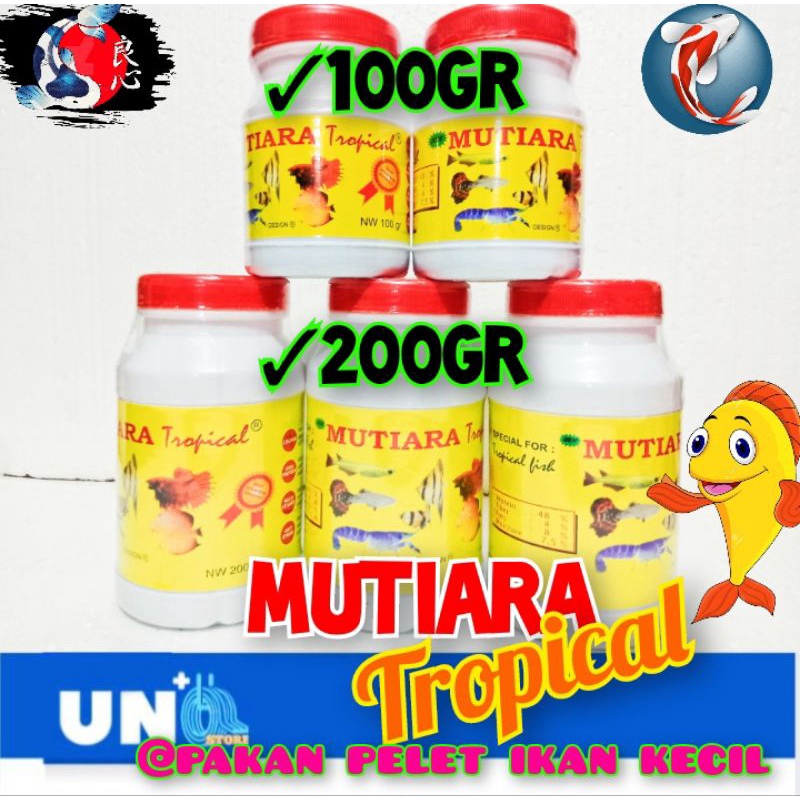 MUTIARA TROPICAL PAKAN PELET IKAN KECIL/PELET MUTIARA 100gr &amp; 200gr