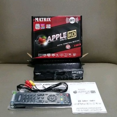 SET TOP BOX RECEIVER DIGITAL/STB DIGITAL TV MATRIX APPLE MERAH HD DVB-T2 + HDMI ORIGINAL ASLI