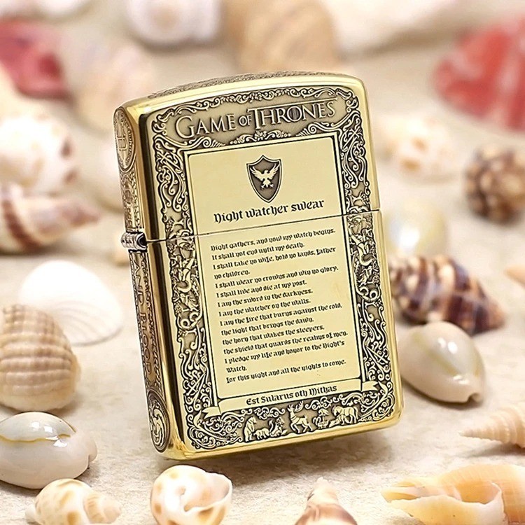 Korek Api Zippo Gold Full Grafir Motif Peta Game Of Thrones Premium Unik