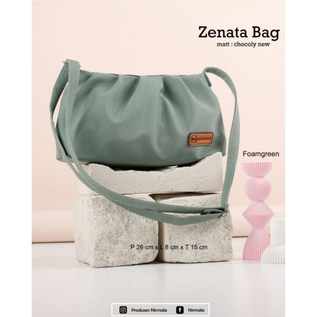 TAS SELEMPANG ZENATA BAG BY PRODUSEN NIRMALA BAHAN CHOCOLY ANTI AIR WATERPROOF PREMIUM
