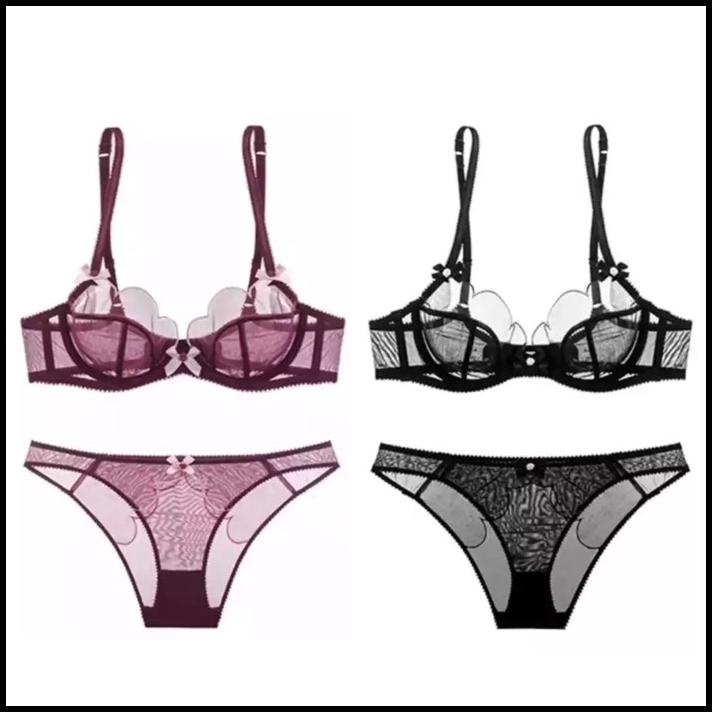 Promo New Bra Set Sexy Super Transparan Berkawat