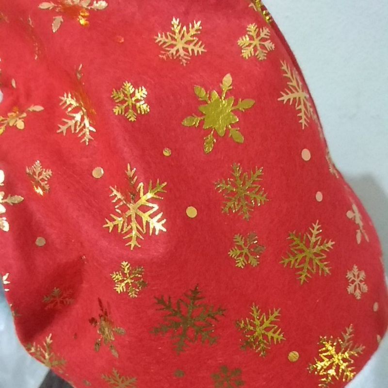 topi natal motif gold dewasa allsize