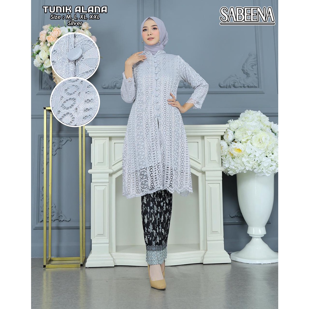 Setelan  /atasan Kebaya Modern Wanita Terbaru//SetelanTunik Brokat malika Kekinian