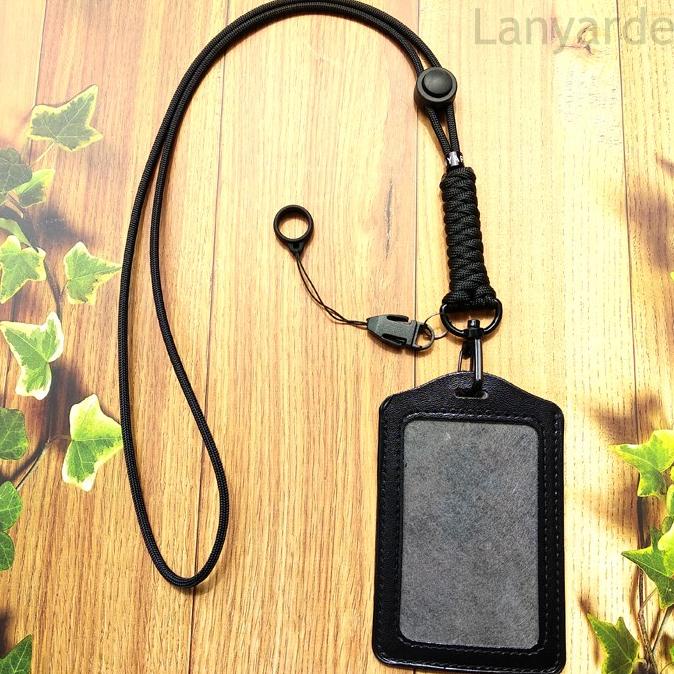 (4257) Lanyard Fishtail Name Tag ID Card Holder Tali Leher kartu