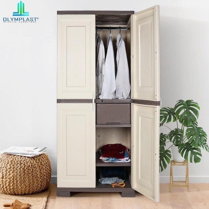 

Olymplast OMC ST1 Lemari Pakaian Plastik Cabinet Gantung 2 Pintu Laci stock ready