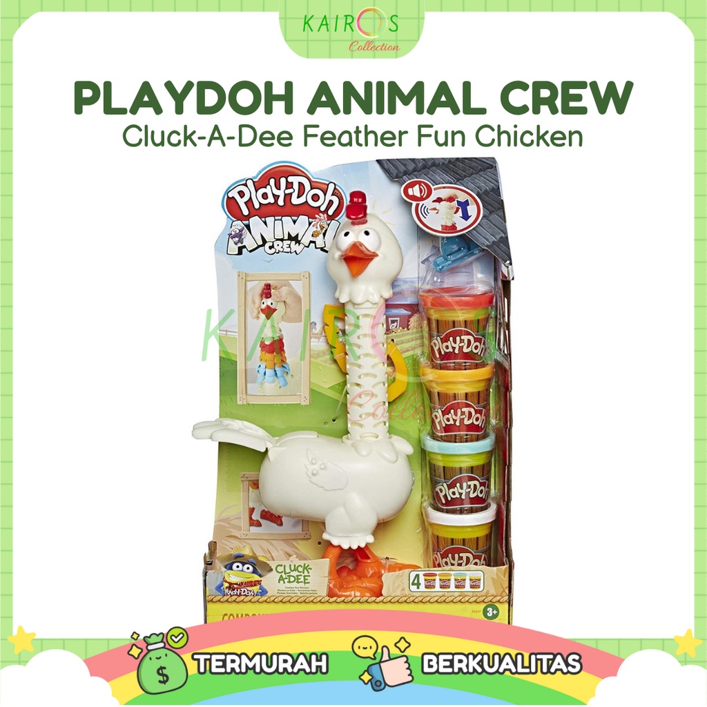 PlayDoh Animal Crew Cluck-A-Dee Feather Fun Chicken