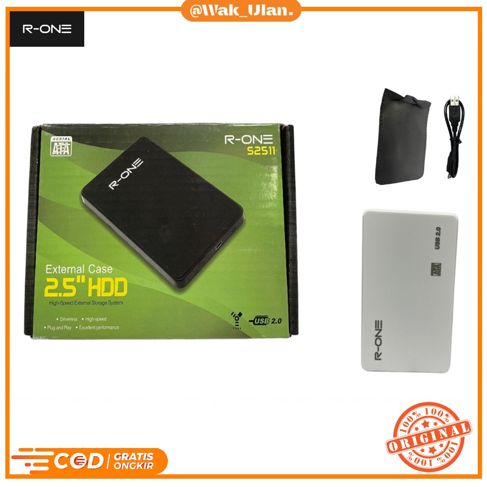 Tempat Enclosure R-ONE HAYABUSA Casing Hardisk Laptop External HDD Case 2.5&quot; SATA USB 2.0