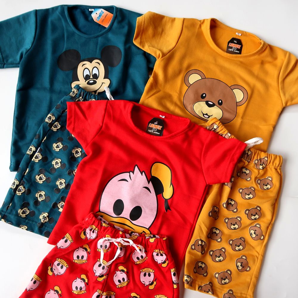 Setelan Pendek Anak Cute Animal 3-5 Tahun Laurakidshop