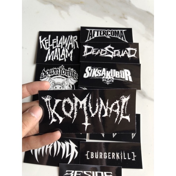 Sticker Pack Band Indie Hard Core/Grindcore/Death Metal / Komunal / seringai / jasad / beside / after coma / kelelawara malam / noxa