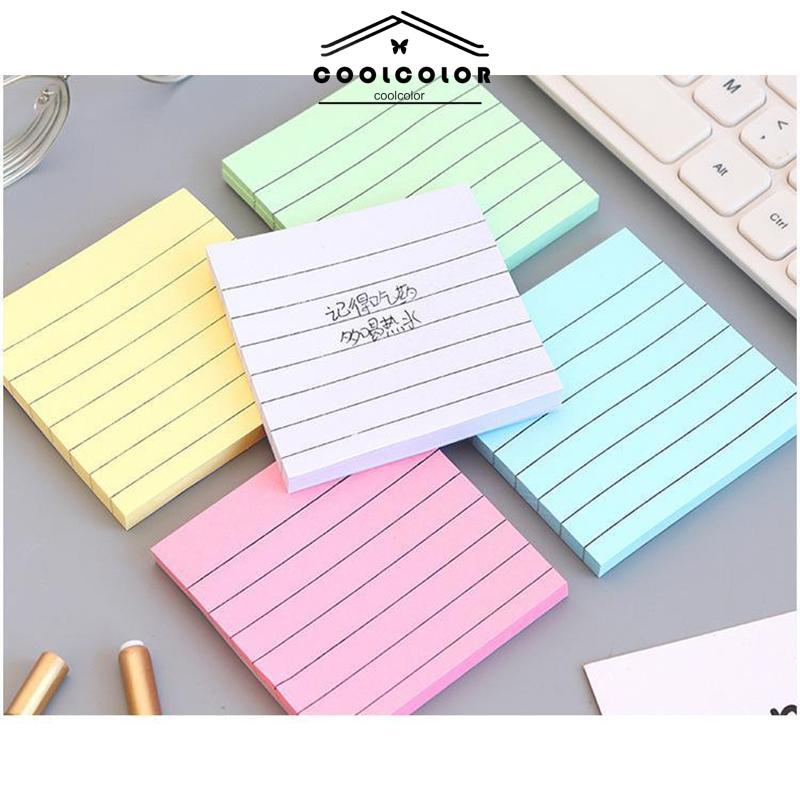 COD❤️Simplicity sticky note horizontal sticker notepad post maker stiker massage pesan book note- cl