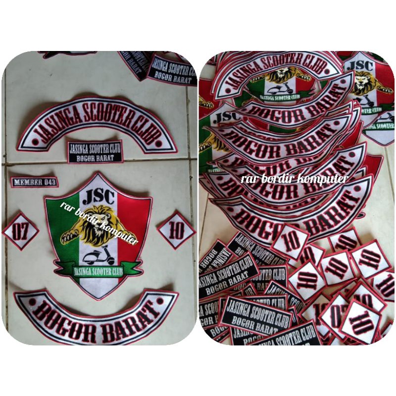 BORDIR BESAR KOMUNITAS BACK PATCH LOGO BESAR CUSTOM