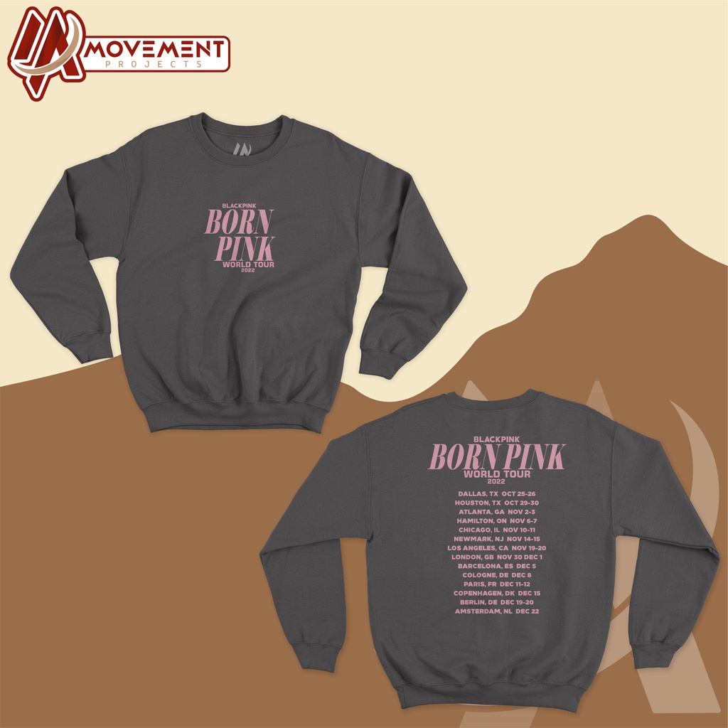 [PREMIUM] CREWNECK - BORN PINK VER.1 BLACKPINK WORLD TOUR 2022