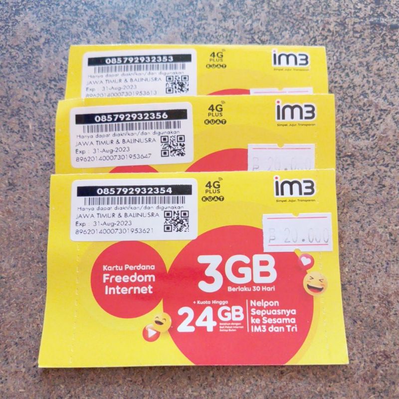Kartu perdana Indosat 6gb 1bulan