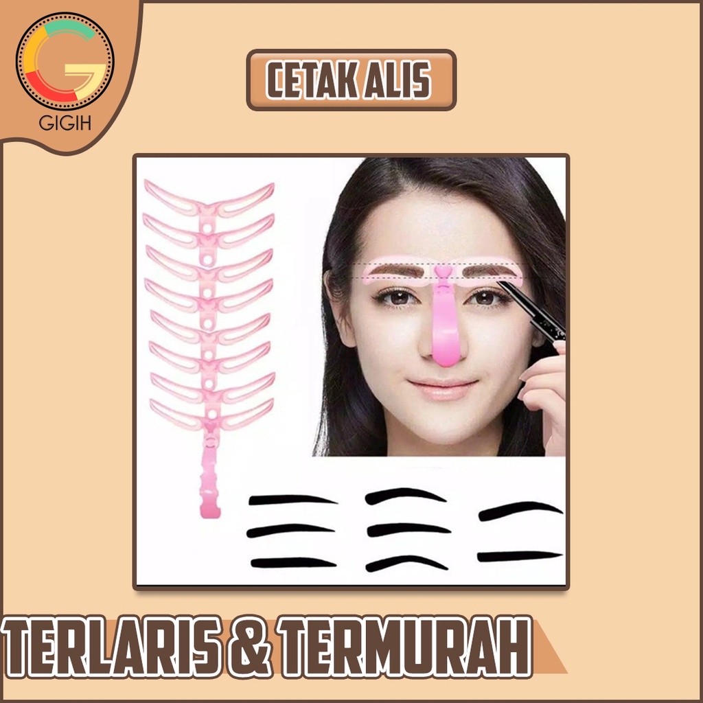 CETAKAN ALIS GAGANG SET BENTUK ALIS ( EYEBROW TEMPLATE )