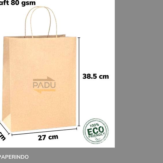 

Grocery Bag + Tali 27x16x38.5 cm - SOS Paper Bag / Kantong Belanja