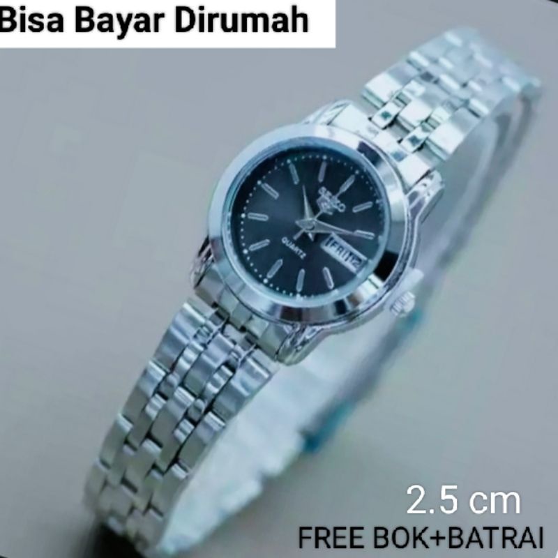 (PROMO COD) Jam Tangan Wanita Tahan Air Tanggal Hari On  Free Bok