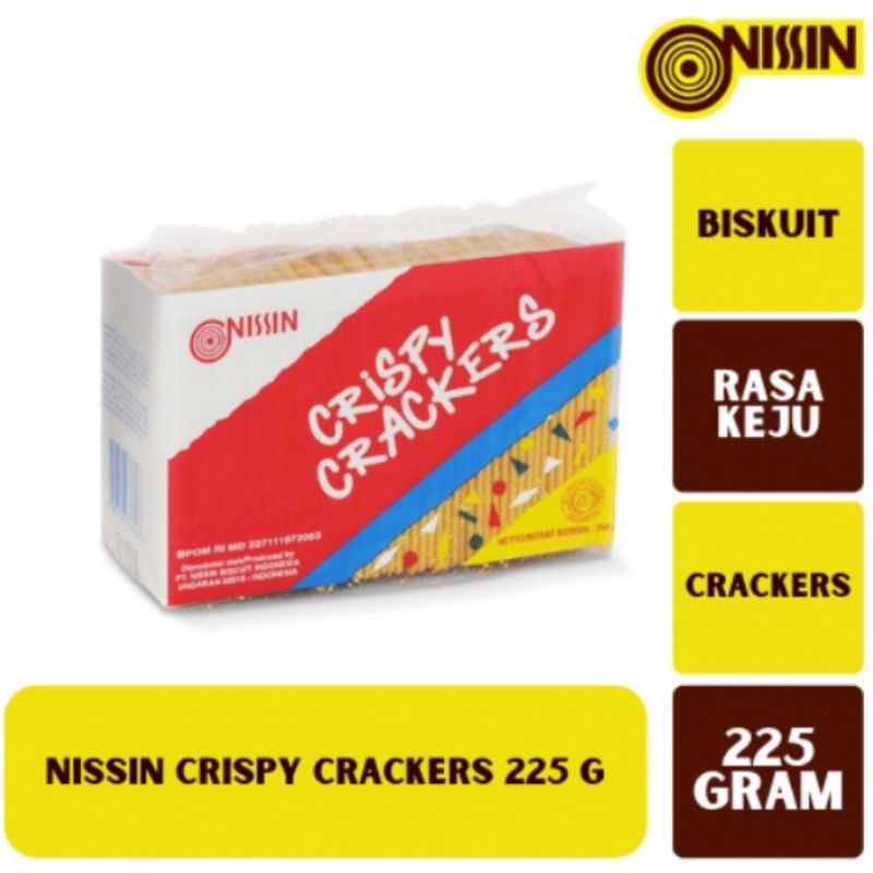 Nissin Crispy Crackers Biskuit 225 Gr