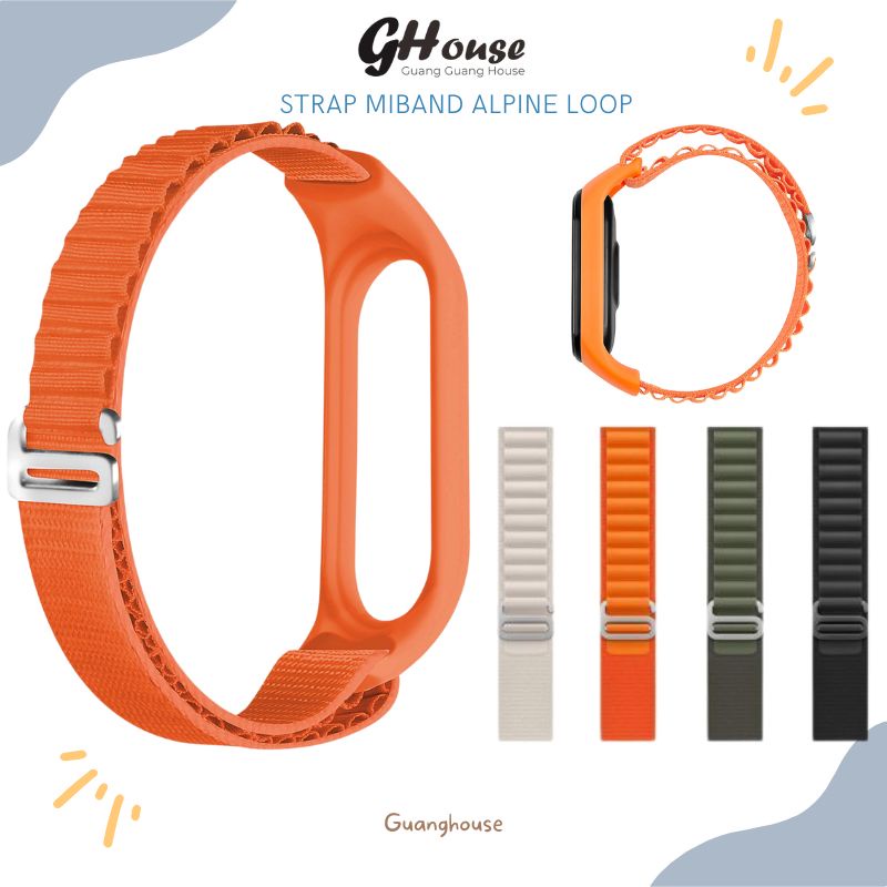 Strap Mi band 7/6/5/4/3 Alpine Loop Tali Pengganti Xiaomi Miband Nilon Alpine Loop for Miband 7/6/5/4/3