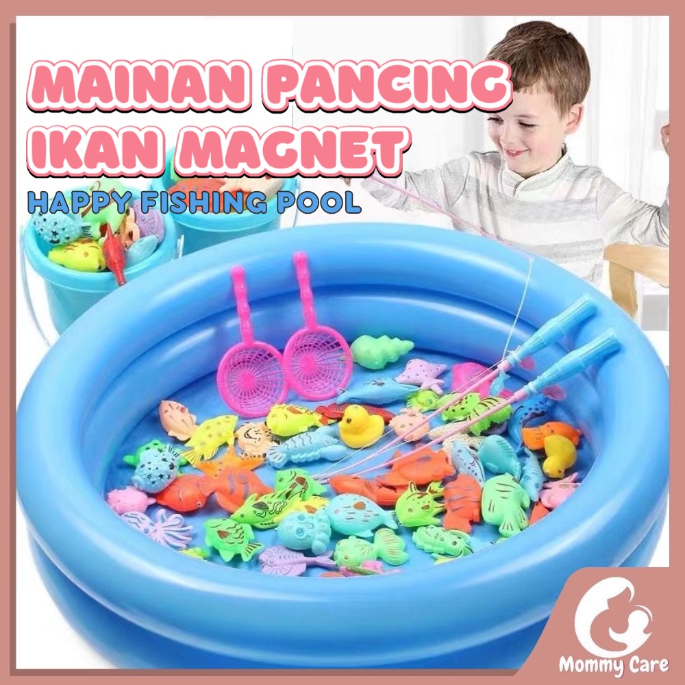 MOMMYCARE MAINAN PANCING IKAN MAGNET DAN KOLAM PANCINGAN MAGNET ANAK