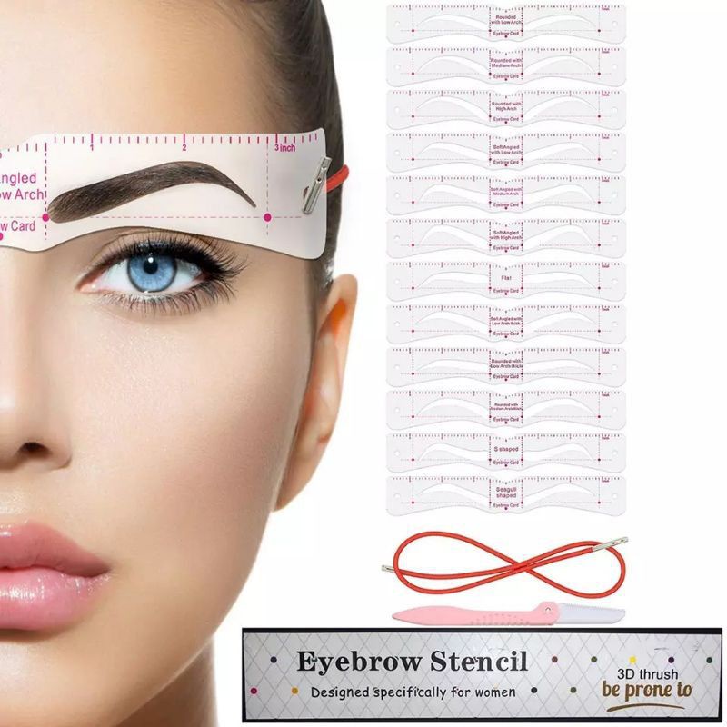 Eyebrow Template Make Up / Eyebrow Stencil Card / Brow Class Drawing Guide